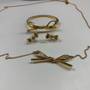 Kate spade gold bow set